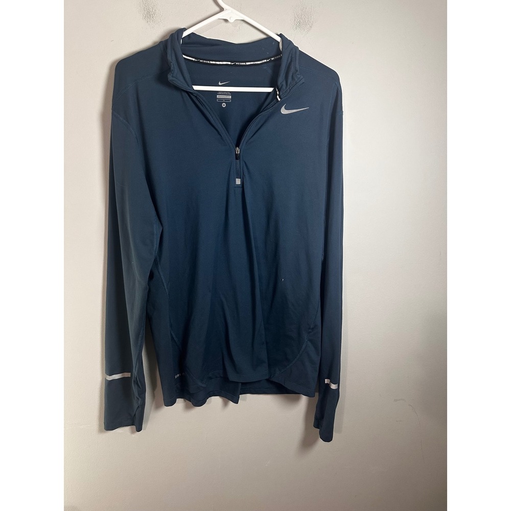 Nike Dri-FIT Mens Half Zip Running Pullover Blue 683485-460 Medium